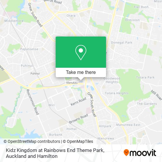 Kidz Kingdom at Rainbows End Theme Park地图