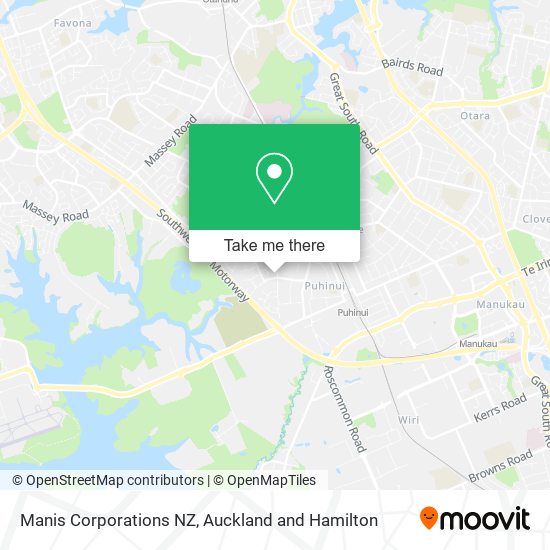 Manis Corporations NZ map