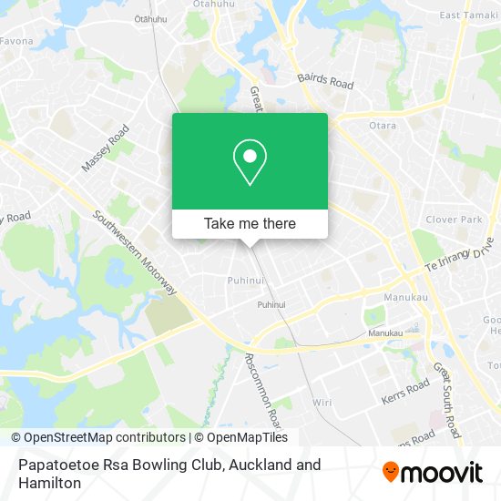 Papatoetoe Rsa Bowling Club map