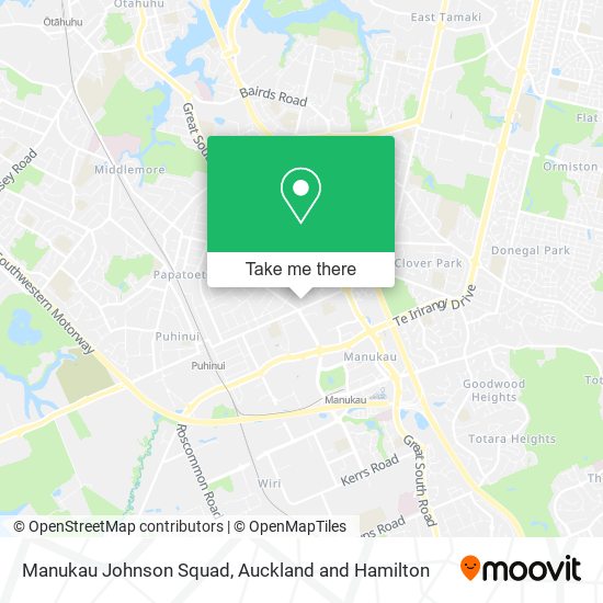 Manukau Johnson Squad map