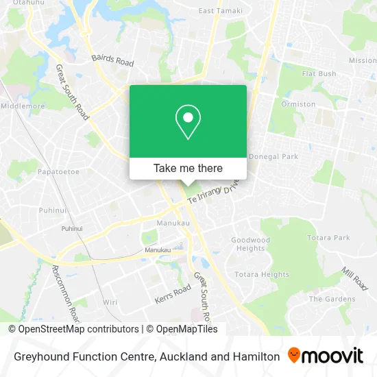 Greyhound Function Centre map