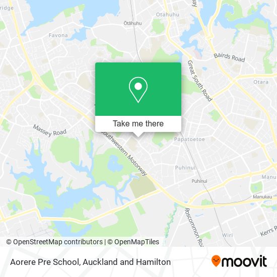 Aorere Pre School map