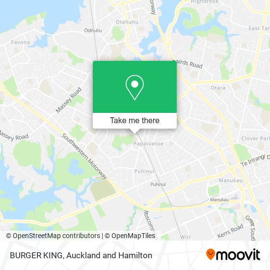 BURGER KING map