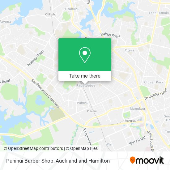 Puhinui Barber Shop map