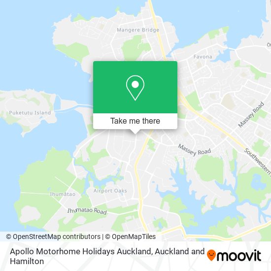 Apollo Motorhome Holidays Auckland map