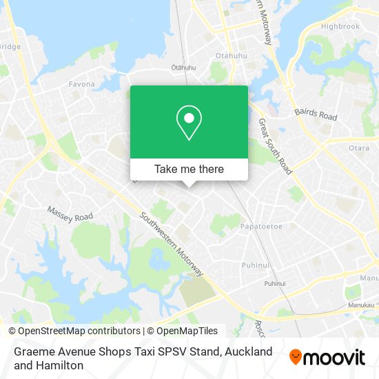 Graeme Avenue Shops Taxi SPSV Stand map