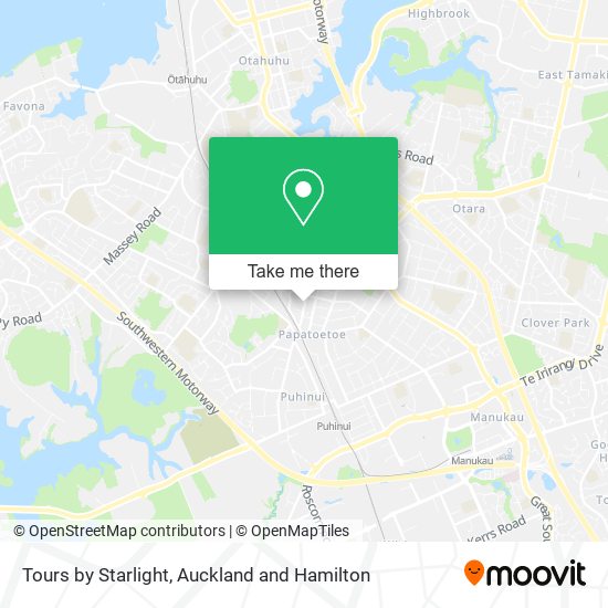 Tours by Starlight map