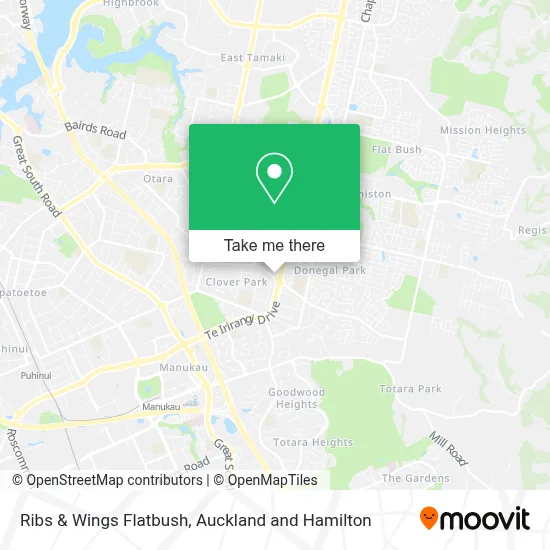 Ribs & Wings Flatbush map