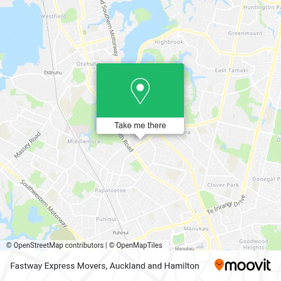 Fastway Express Movers map