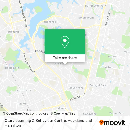 Otara Learning & Behaviour Centre map