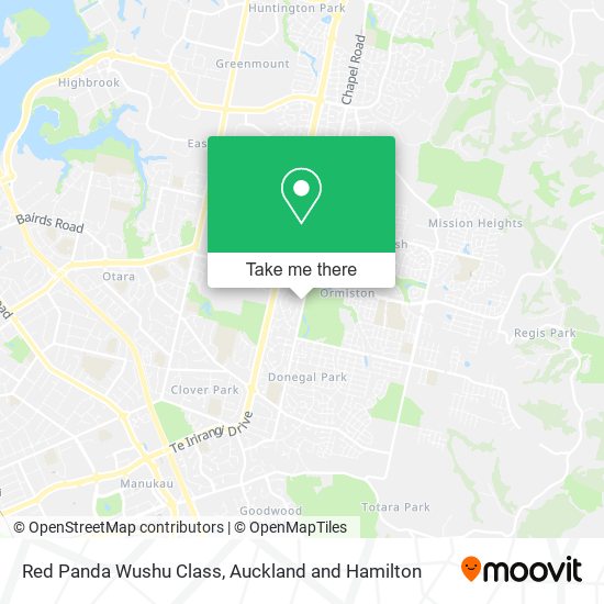 Red Panda Wushu Class map