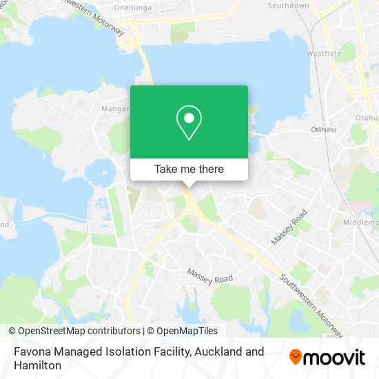Favona Managed Isolation Facility map