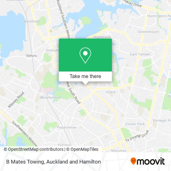 B Mates Towing map