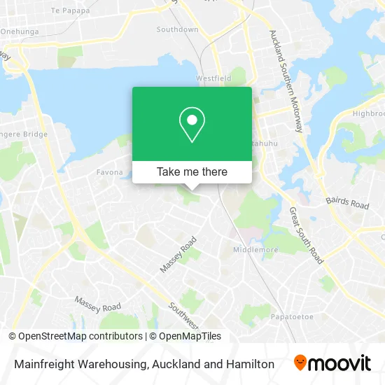 Mainfreight Warehousing map