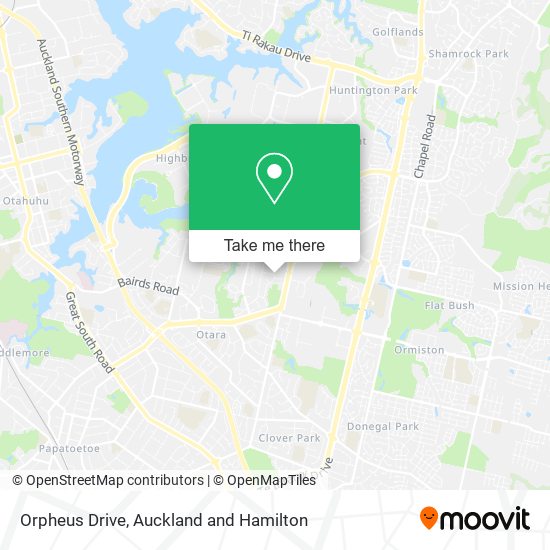 Orpheus Drive map