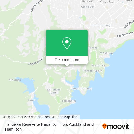 Tangiwai Reseve te Papa Kuri Hoa map