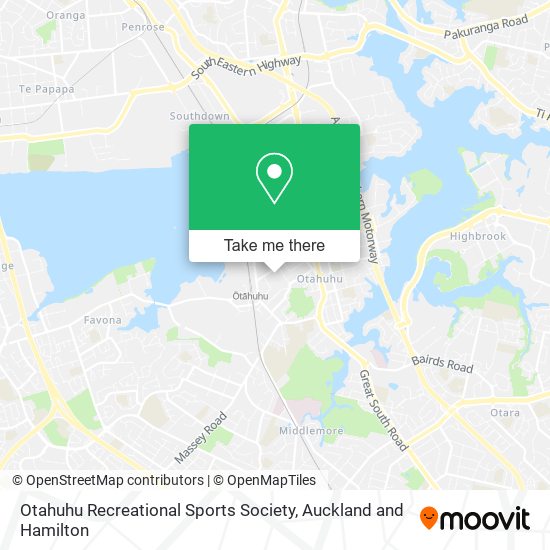 Otahuhu Recreational Sports Society map