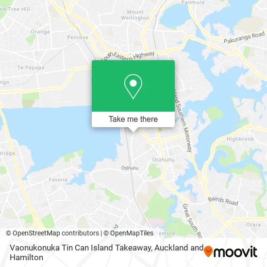 Vaonukonuka Tin Can Island Takeaway map