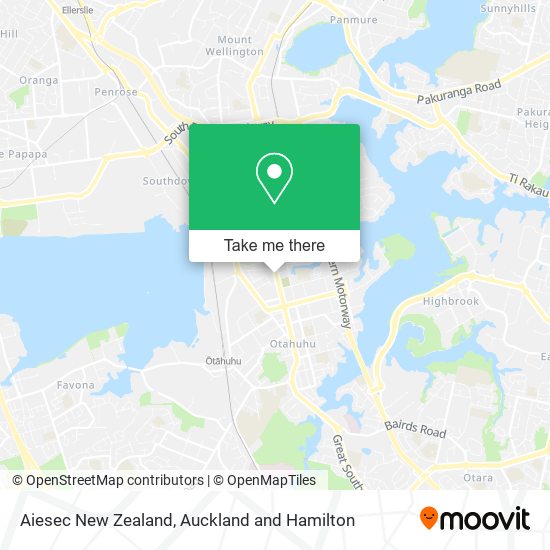 Aiesec New Zealand map