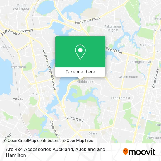 Arb 4x4 Accessories Auckland map