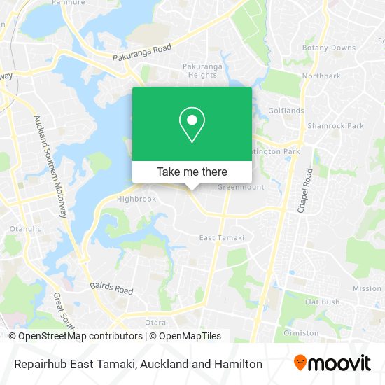 Repairhub East Tamaki map