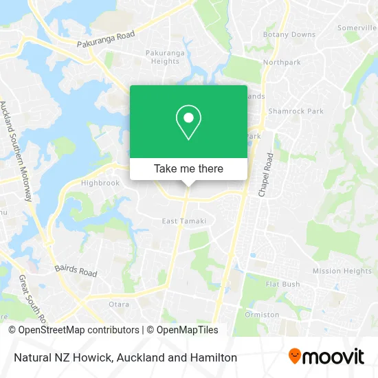 Natural NZ Howick map
