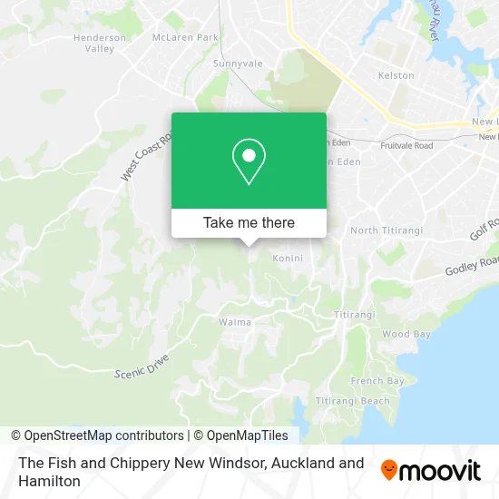 The Fish and Chippery New Windsor map