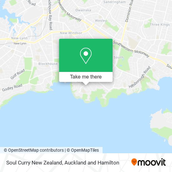 Soul Curry New Zealand map