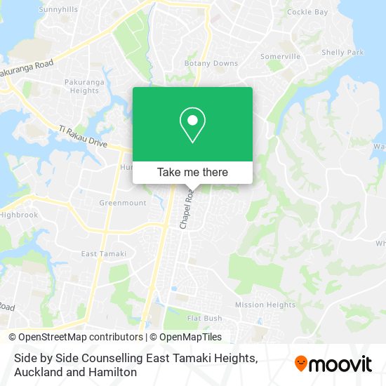 Side by Side Counselling East Tamaki Heights map