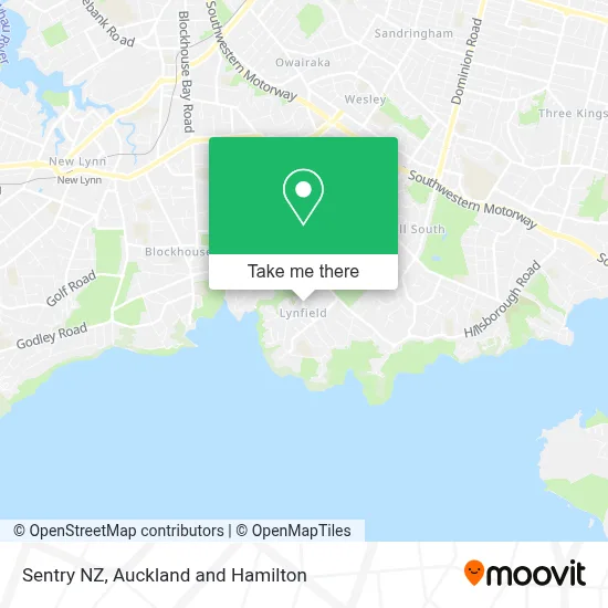 Sentry NZ map