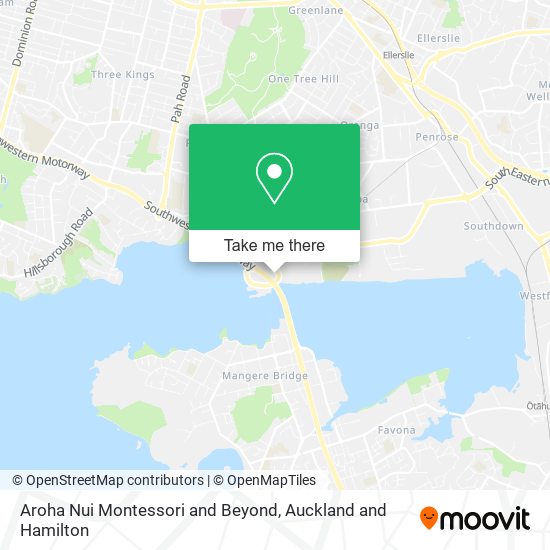 Aroha Nui Montessori and Beyond map