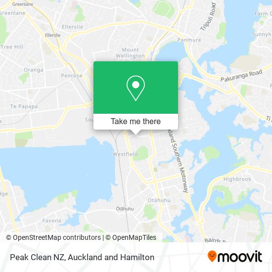 Peak Clean NZ map