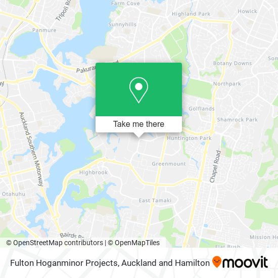 Fulton Hoganminor Projects map