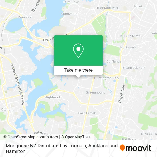 Mongoose NZ Distributed by Formula map