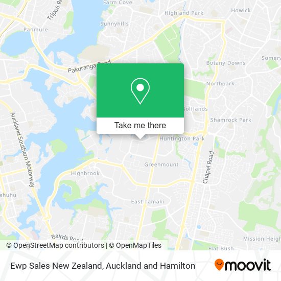 Ewp Sales New Zealand map