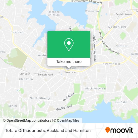 Totara Orthodontists map