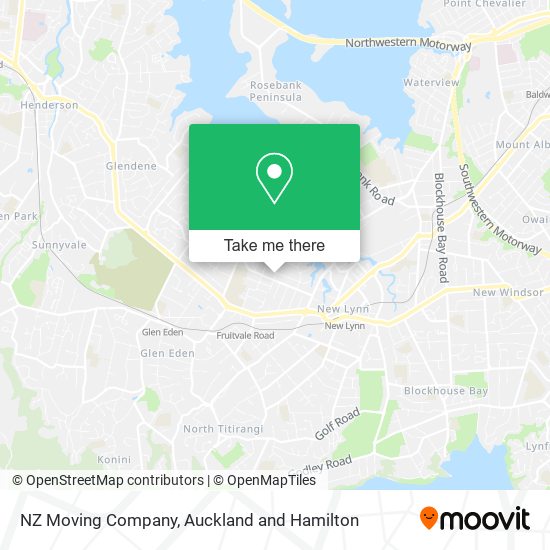 NZ Moving Company map