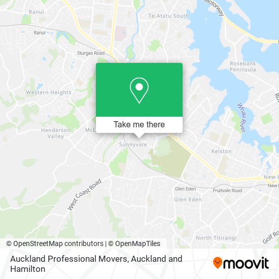 Auckland Professional Movers map