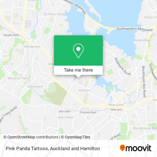 Pink Panda Tattoos map