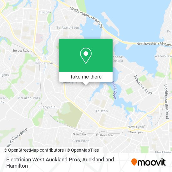 Electrician West Auckland Pros map