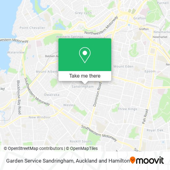 Garden Service Sandringham map