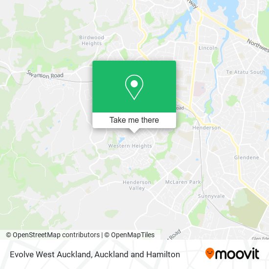 Evolve West Auckland map