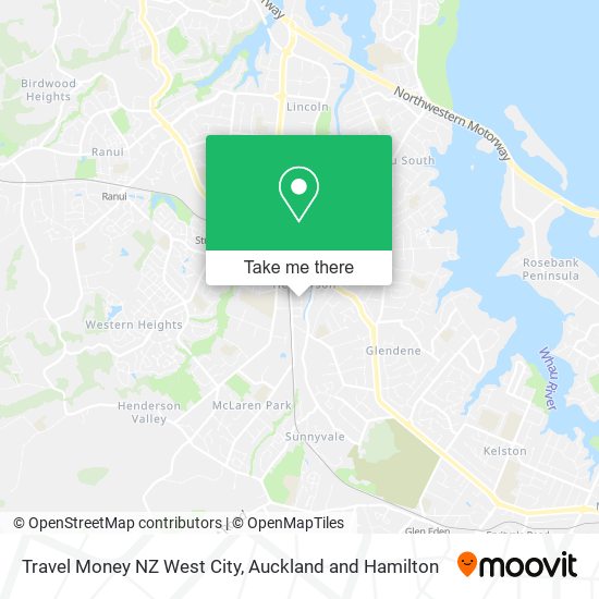 Travel Money NZ West City map