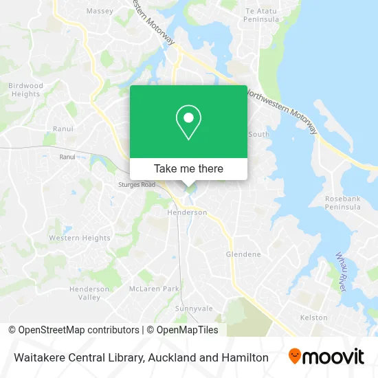 Waitakere Central Library map