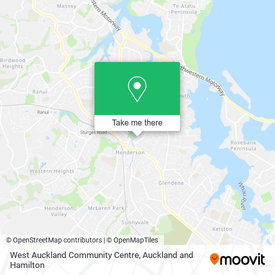 West Auckland Community Centre map