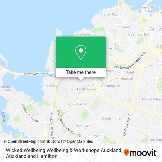 Wicked Wellbeing Wellbeing & Workshops Auckland map