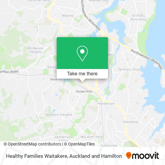 Healthy Families Waitakere map