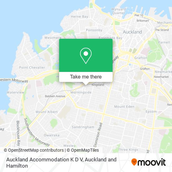 Auckland Accommodation K D V map