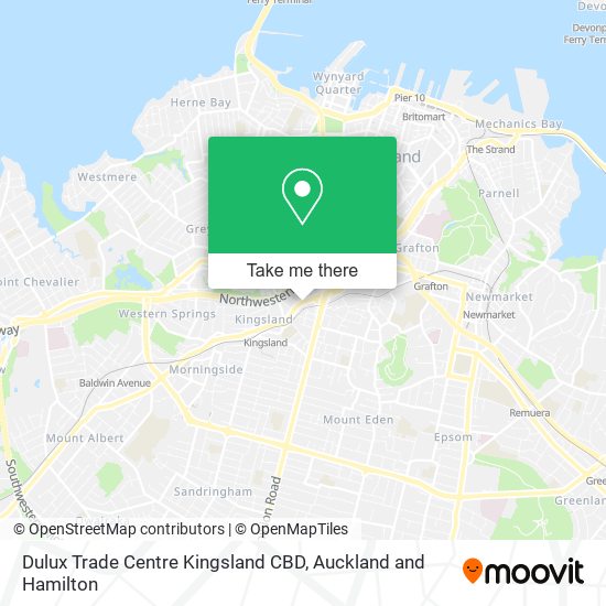 Dulux Trade Centre Kingsland CBD map