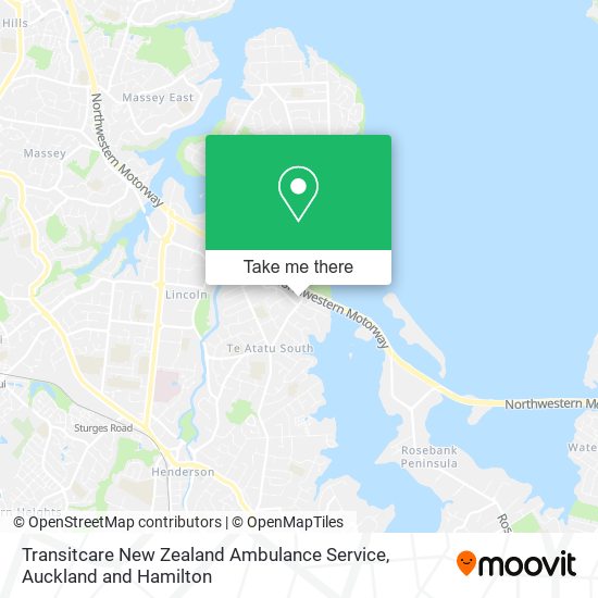 Transitcare New Zealand Ambulance Service map